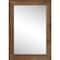30.5" x 42.5" Brown Etched Lines Wood Wall Mirror by Ashland®